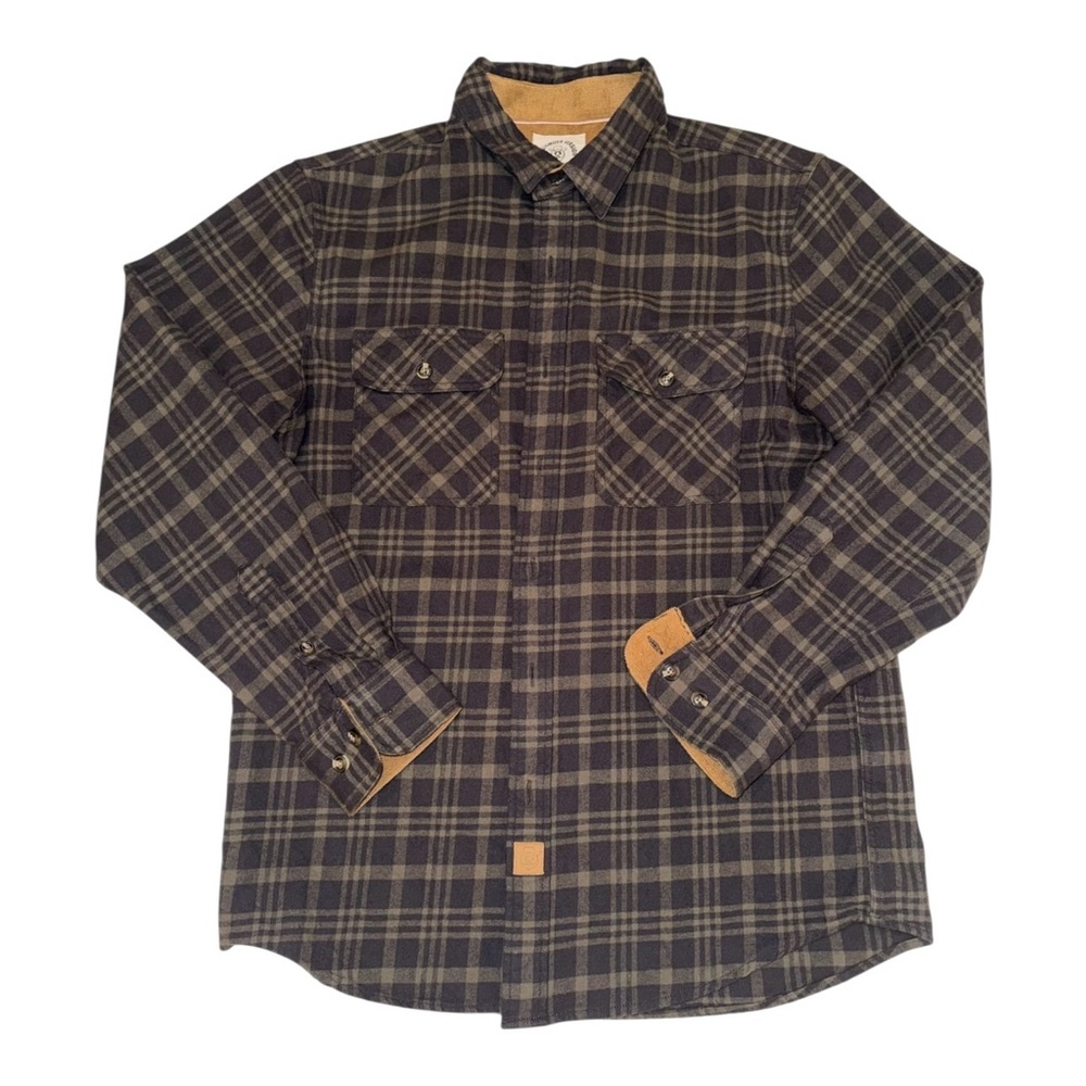 Dubinik® Customized Version Mens Flannel Shirt Long Sleeve Button Down Med